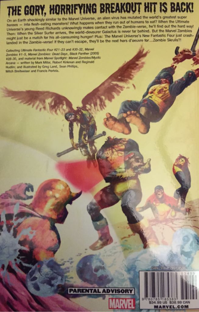 Marvel Zombies The Complete Collection 1 TPB - Marvel Comics (1 - Oct 16, 2013) comic book collectible [Barcode 9780785185383] - Main Image 2