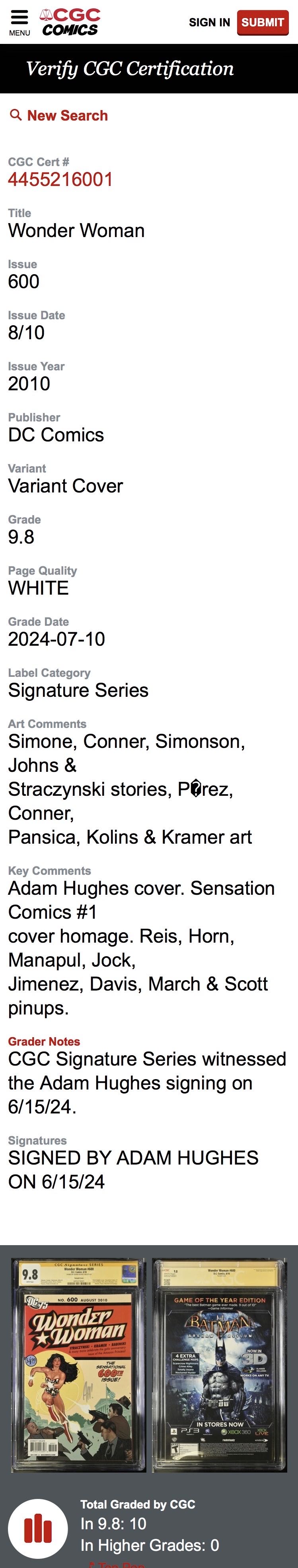 Wonder Woman - DC Comics (600 - Aug 2010) comic book collectible [Barcode 761941253398] - Main Image 4