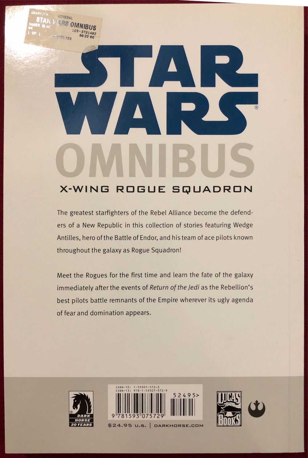 Star Wars Omnibus: X-Wing Squadron - Vol. 1 - Dark Horse Comics (Issue #1) comic book collectible [Barcode 9781593075729] - Main Image 2