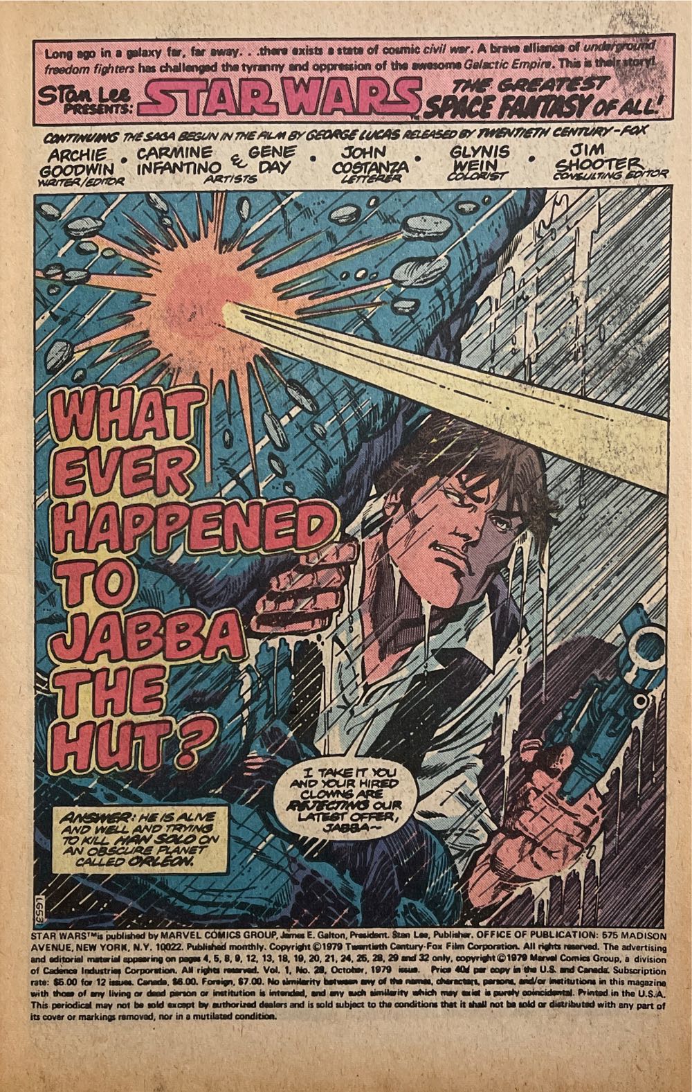 Star Wars V1 - Marvel Comics Group (28 - Oct 1979) comic book collectible - Main Image 2