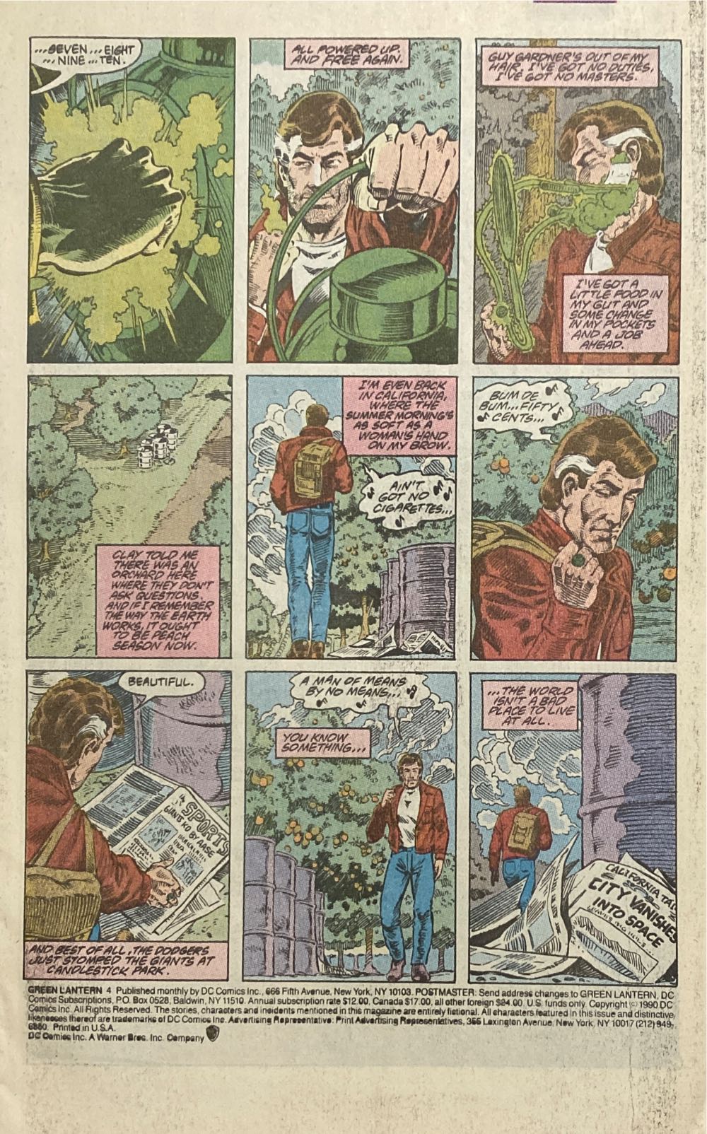Green Lantern - DC Comics (4 - Sep 1990) comic book collectible [Barcode 070989307506] - Main Image 3