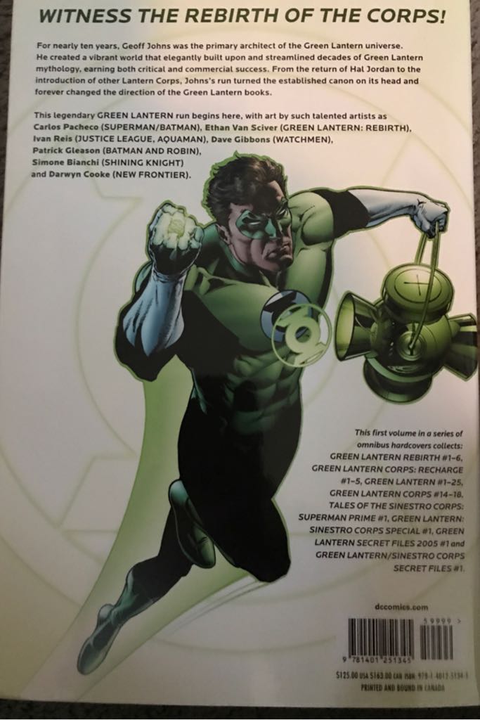 Green Lantern by Geoff Johns Omnibus Vol.1 - DC Comics (1 - Jun 2015) comic book collectible [Barcode 978140125134559999] - Main Image 2
