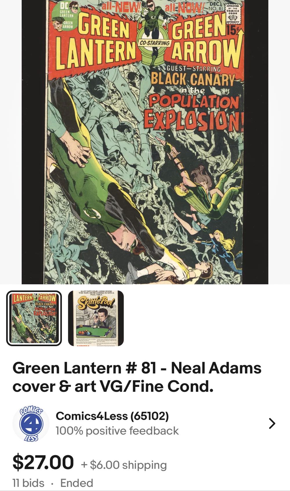 Green Lantern - DC Comics (81 - Dec 1970) comic book collectible - Main Image 3