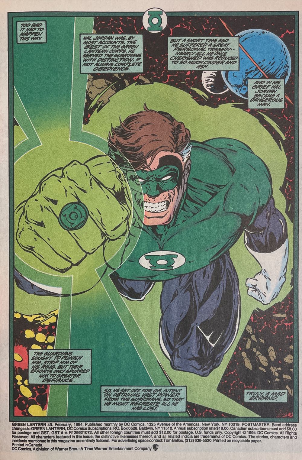 Green Lantern - DC Comics (49 - Feb 1994) comic book collectible [Barcode 76194120027904911] - Main Image 4