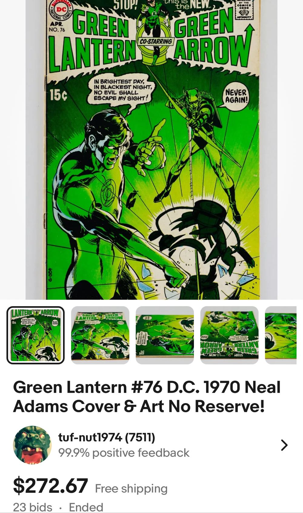 Green Lantern Vol. 2 - DC Comics (76 - Apr 1970) comic book collectible - Main Image 3
