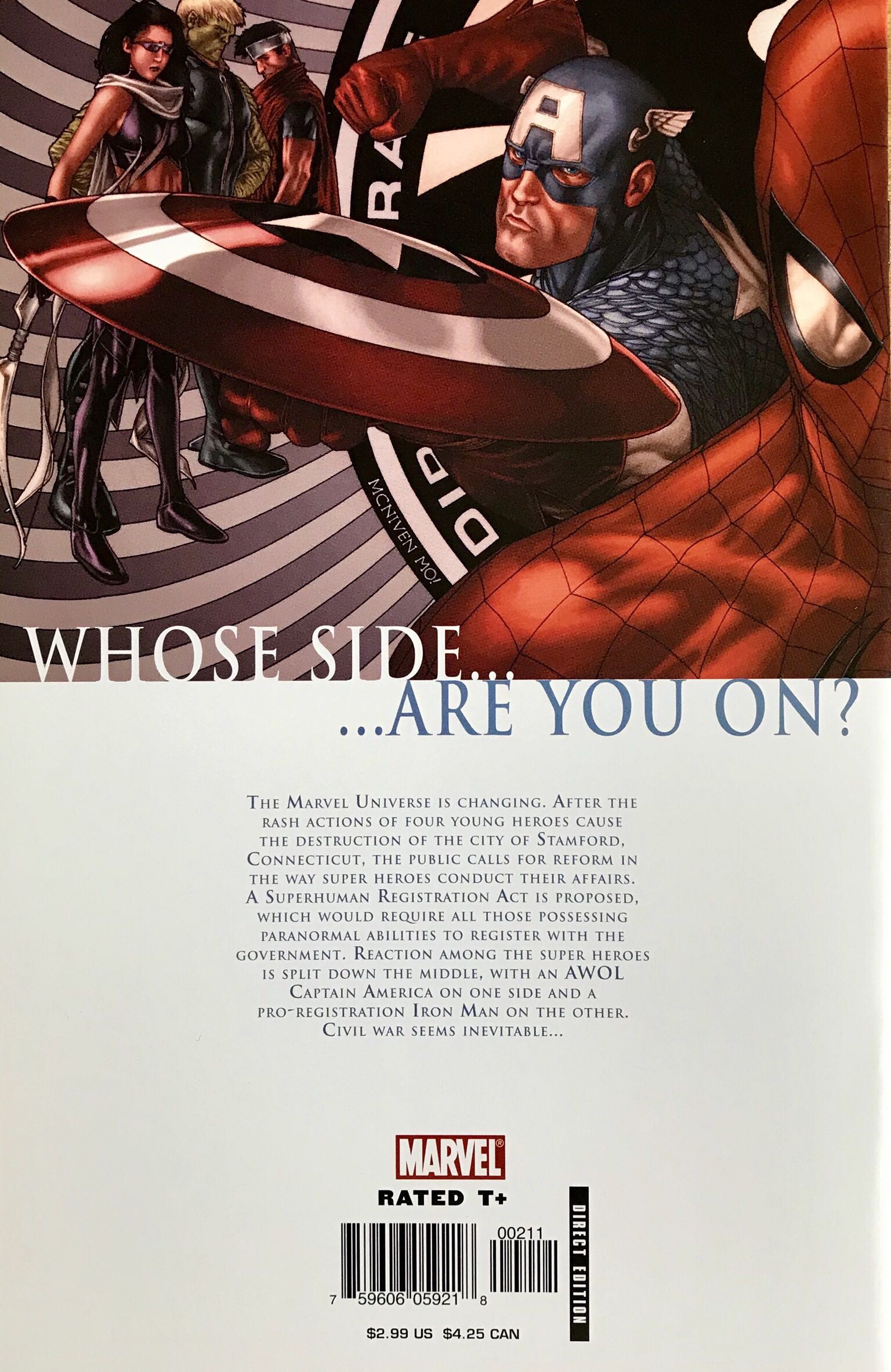 Civil War - Marvel Comics (2 - 08/2006) comic book collectible [Barcode 759606059218] - Main Image 2