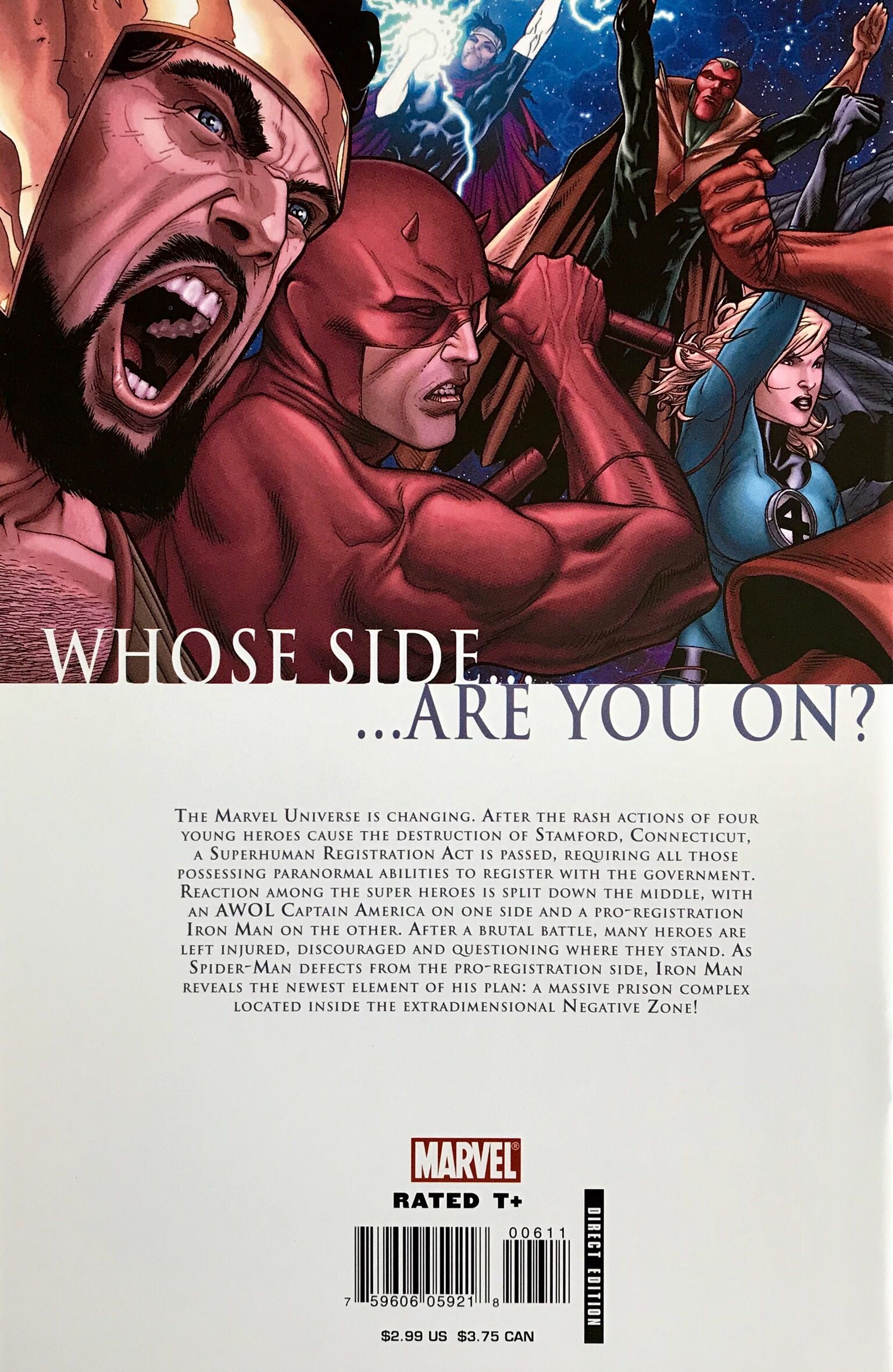 Civil War (2006) - Marvel Comics (6 - Dec 2006) comic book collectible [Barcode 759606059218] - Main Image 2