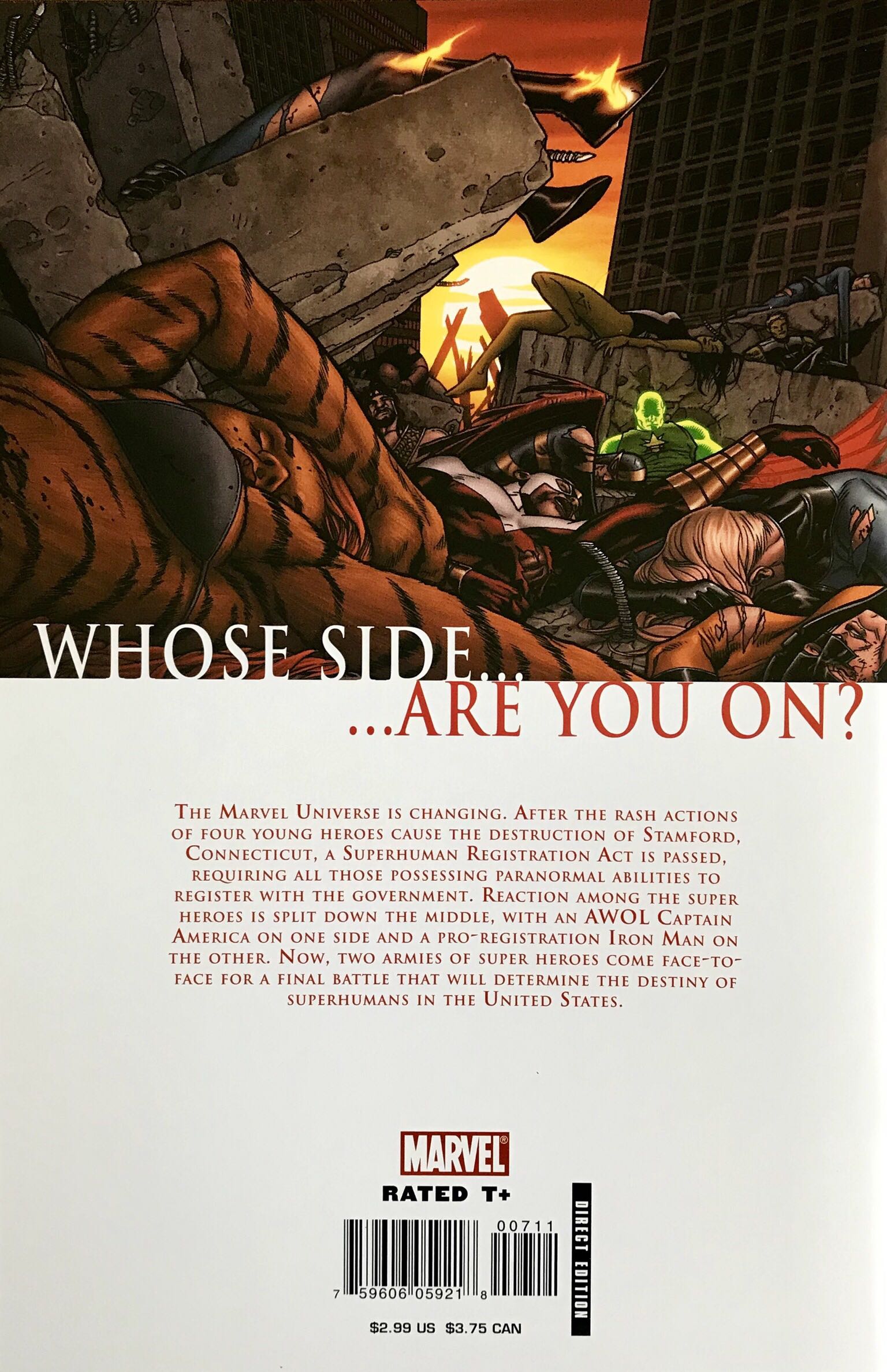 Civil War - Marvel Comics (7 - Jan 2007) comic book collectible [Barcode 759606059218] - Main Image 2