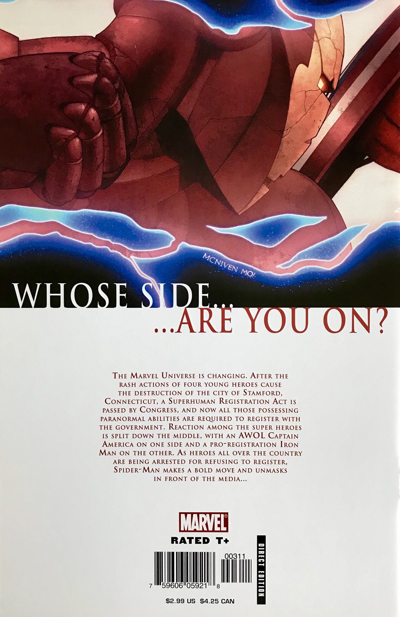 Civil War - Marvel Comics (3 - Sep 2006) comic book collectible [Barcode 5960605921] - Main Image 2