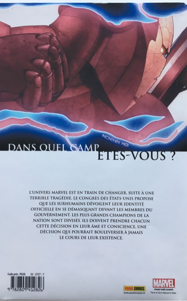 Civil War, Tome 3 : Captain America Death  (3 - 09/2008) comic book collectible [Barcode 9782809412826] - Main Image 2