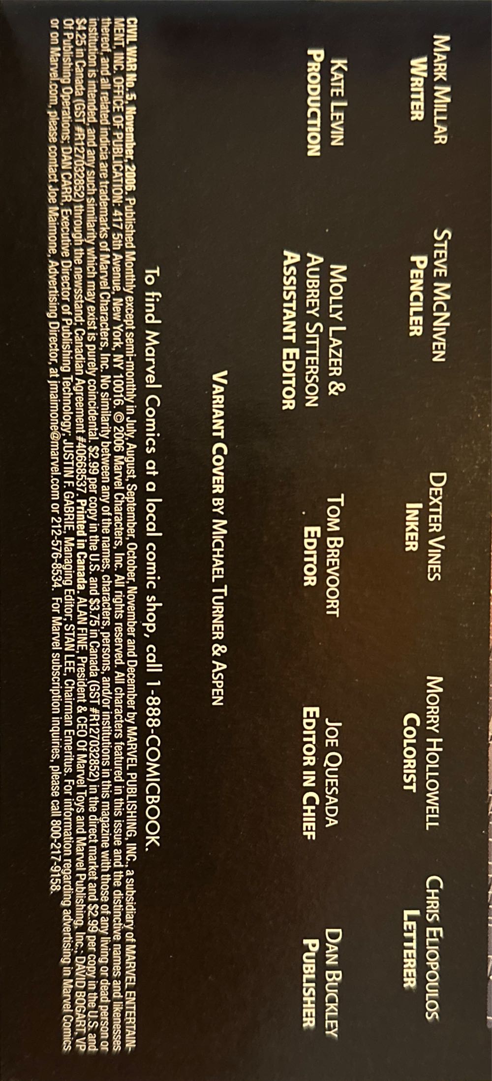 Civil War - Marvel (5 - Dec 2025) comic book collectible [Barcode 75960605921800511] - Main Image 4