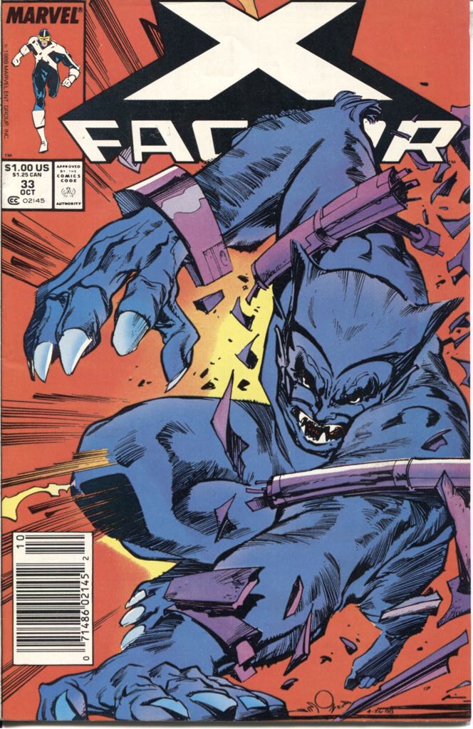 X-Factor - Marvel (33 - Oct 1988) comic book collectible [Barcode 071486021452] - Main Image 2