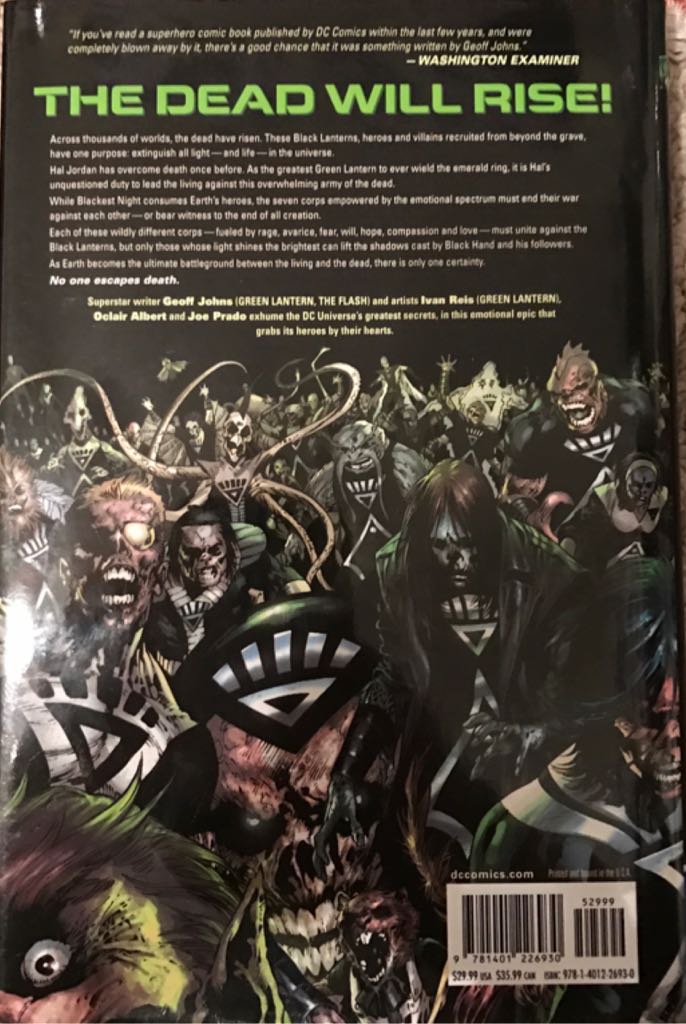 Green Lantern: Blackest Night - DC Comics (0-8) comic book collectible [Barcode 978140122693052999] - Main Image 2