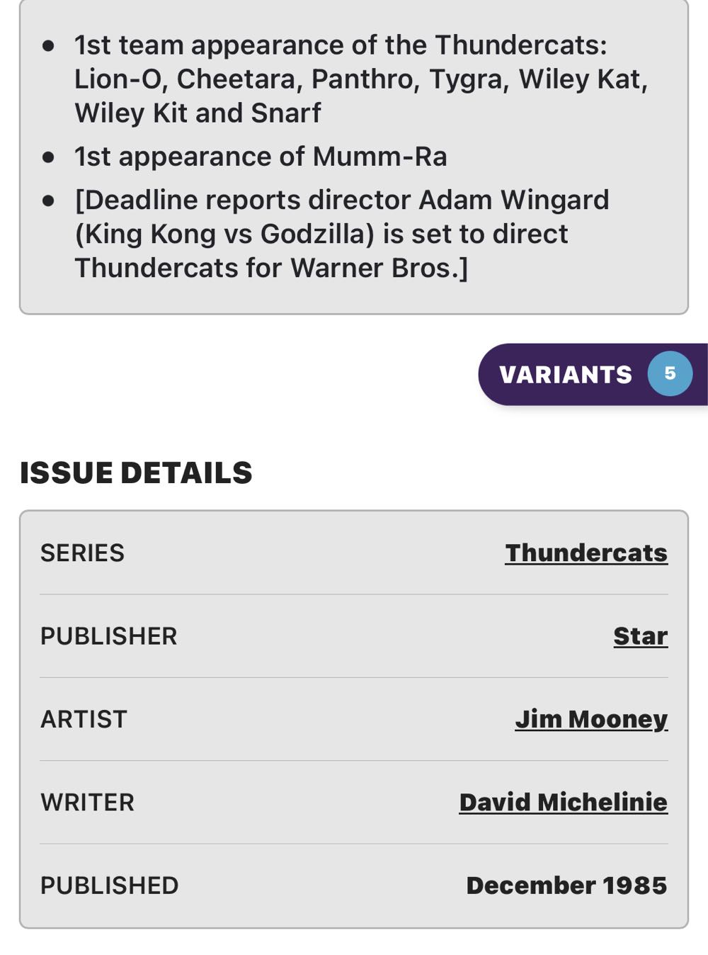 Thundercats #1 - Star Comics/Marvel Comics (1 - Dec 1985) comic book collectible [Barcode 071486021049] - Main Image 2