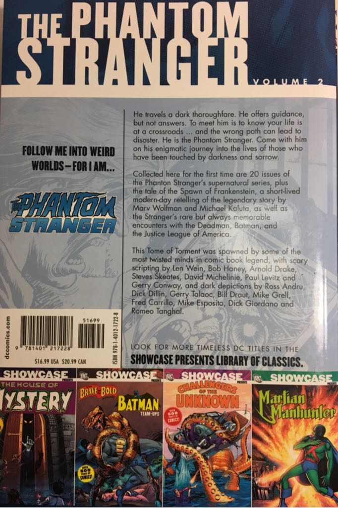 Showcase Presents: The Phantom Stranger Volume 2 - DC (2) comic book collectible [Barcode 978140121722851699] - Main Image 2