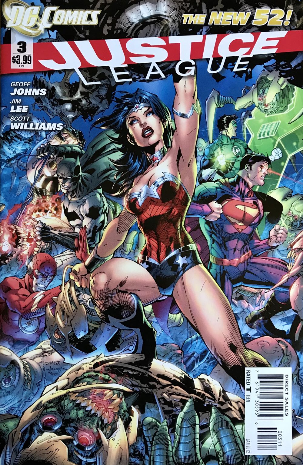 Justice League - DC Comics (3 - Jan 2012) comic book collectible [Barcode 761941305936] - Main Image 2