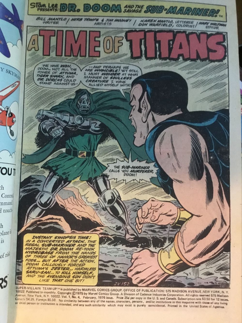 Super-Villain Team-Up - Marvel Comics (4 - Feb 1976) comic book collectible [Barcode 071486029373] - Main Image 2