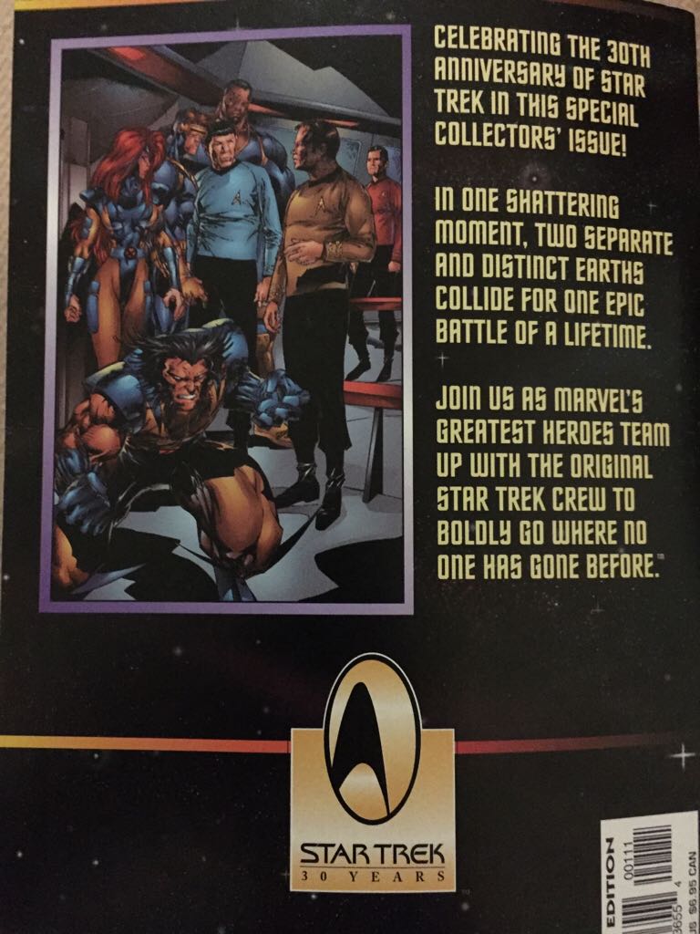 Star trek X-Men - Marvel Comics Group (1 - Dec 1996) comic book collectible [Barcode 071486036555] - Main Image 2
