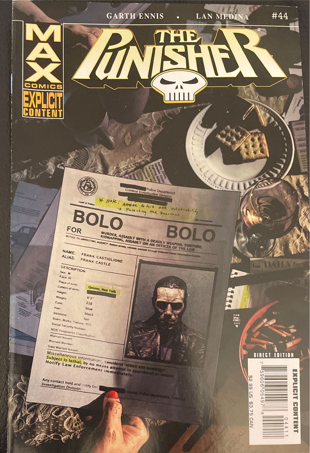 The Punisher - Marvel MAX (44 - Mar 2007) comic book collectible [Barcode 75960605497804411] - Main Image 2