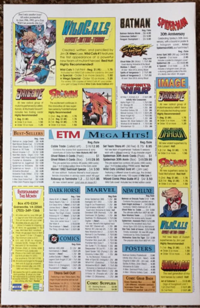 Spawn - Image Comics (1 - May 1992) comic book collectible [Barcode 070992332410] - Main Image 2