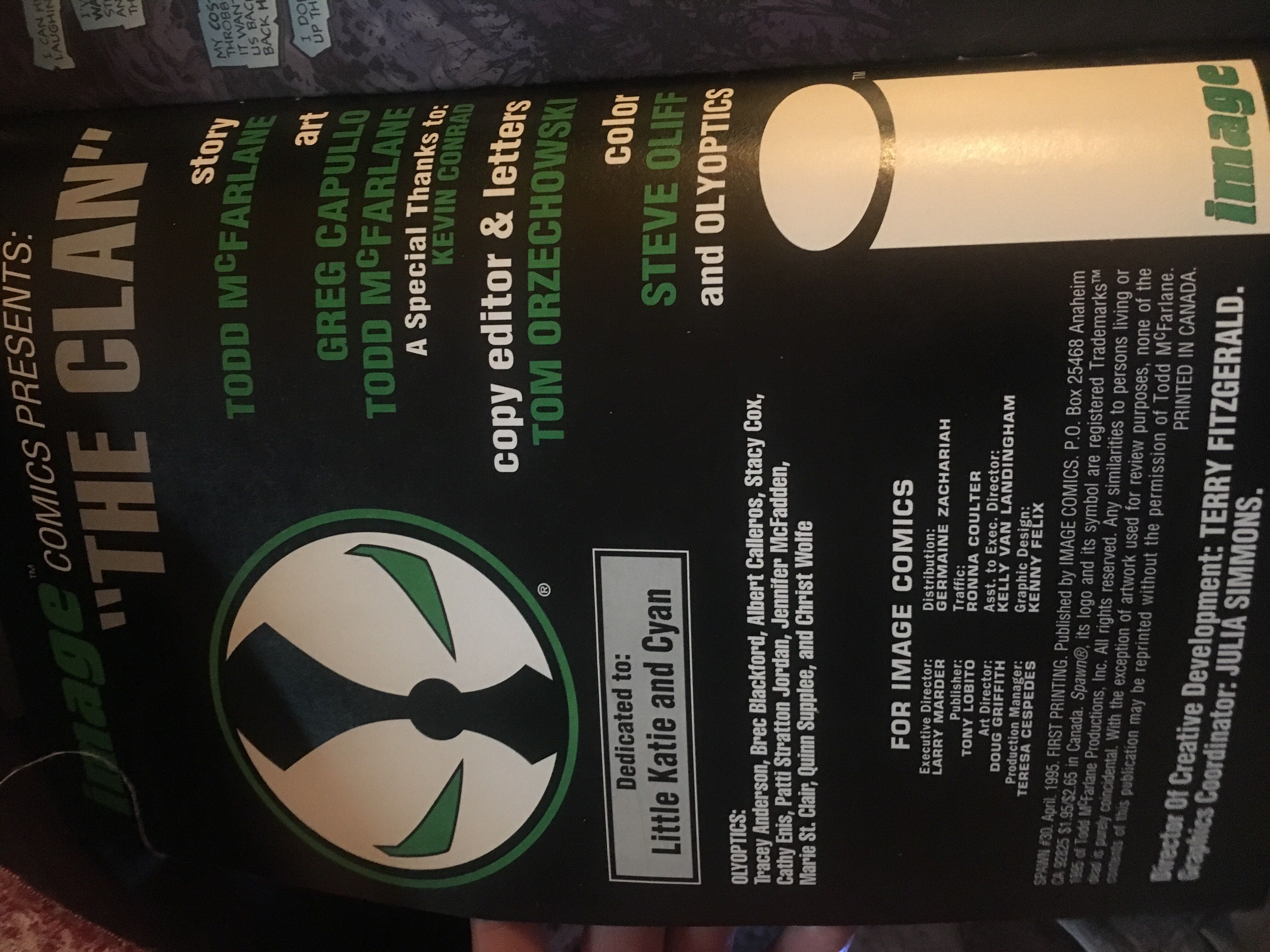 Spawn - Image Comics (30 - Apr 1995) comic book collectible [Barcode 070992332410] - Main Image 2