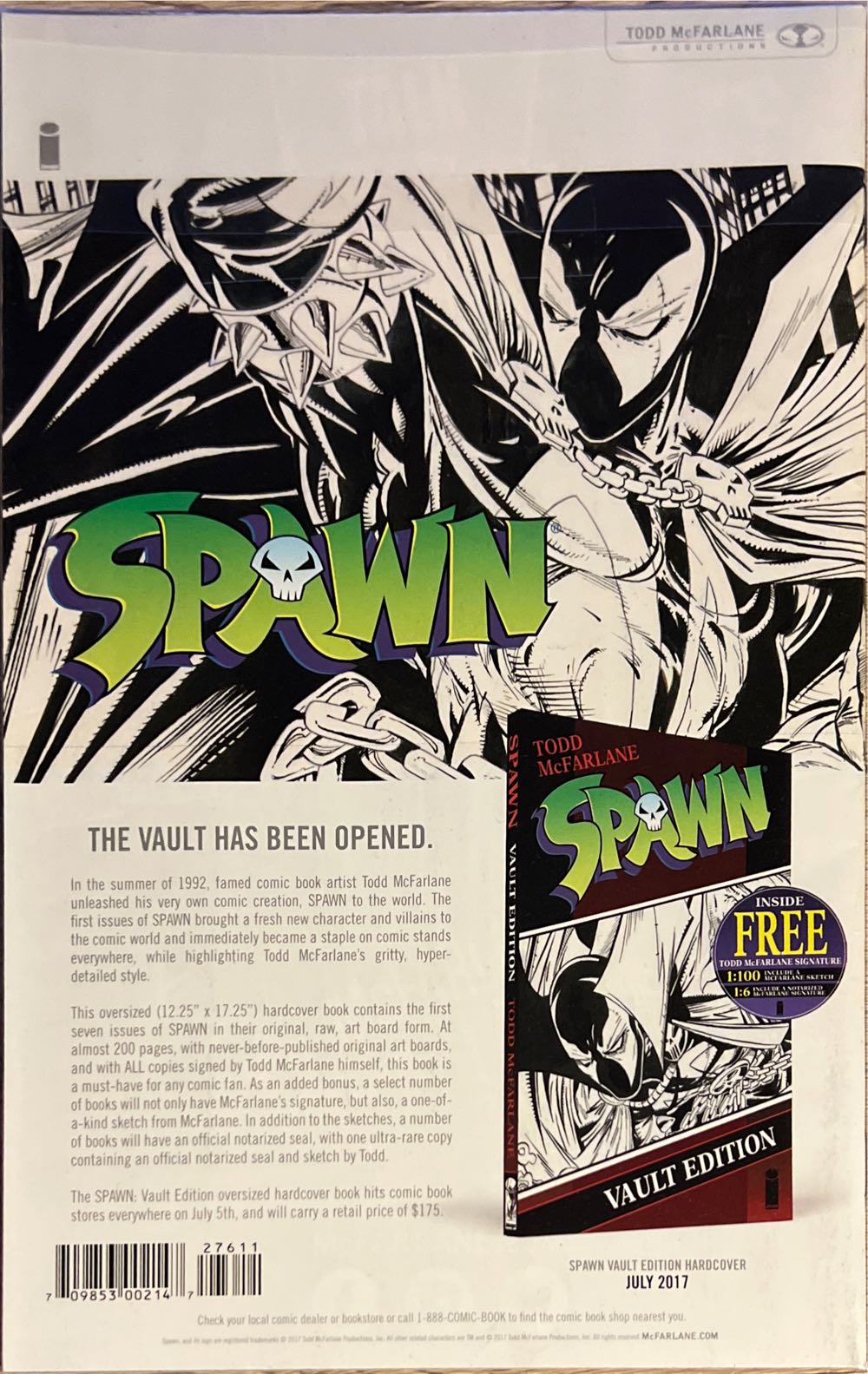 Spawn - Image Comics (276 - 07/2017) comic book collectible [Barcode 70985300214727611] - Main Image 2