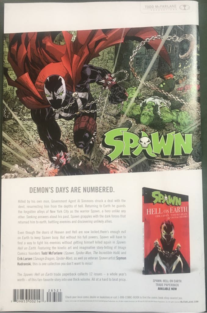 Spawn - Image Comics (285) comic book collectible [Barcode 70985300214728521] - Main Image 2