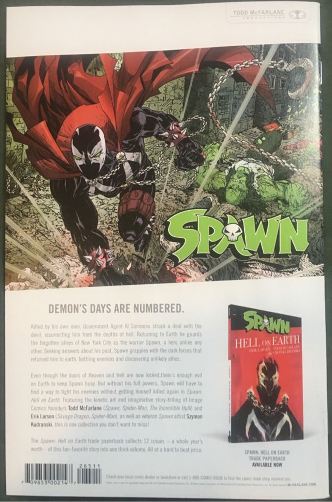Spawn - Image (285 - 04/2018) comic book collectible [Barcode 70985300214728511] - Main Image 2