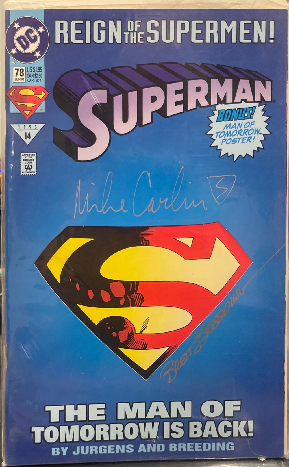 Superman #78 - DC (78 - Jun 1993) comic book collectible [Barcode 070989306752] - Main Image 3