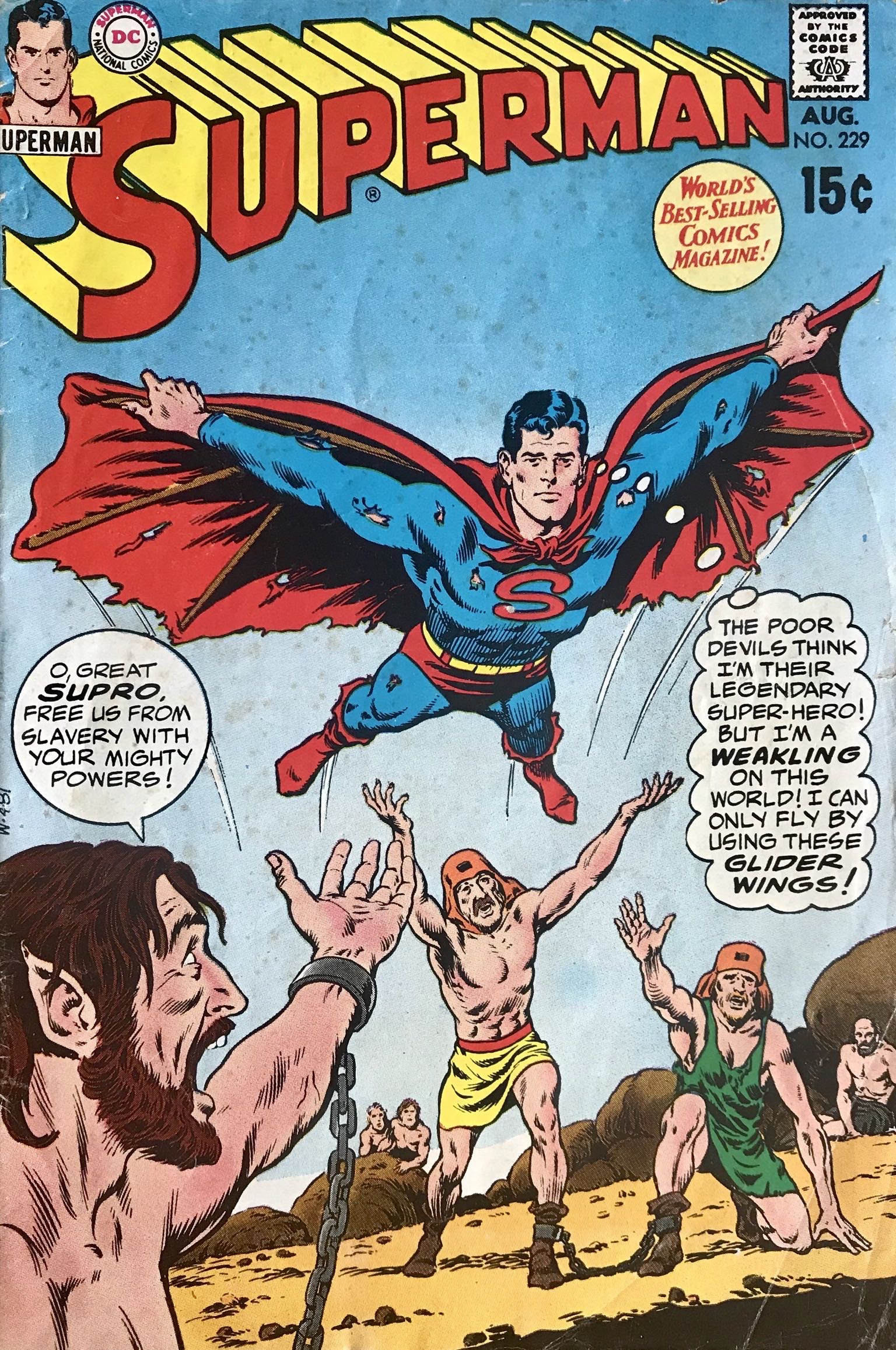 Superman - DC Comics (229 - Aug 1970) comic book collectible [Barcode 761941200491] - Main Image 2