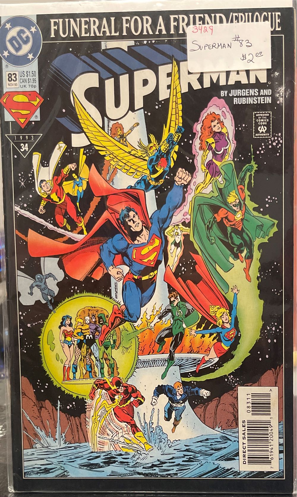 Superman - DC Comics (83 - Nov 1993) comic book collectible [Barcode 761941200491] - Main Image 2