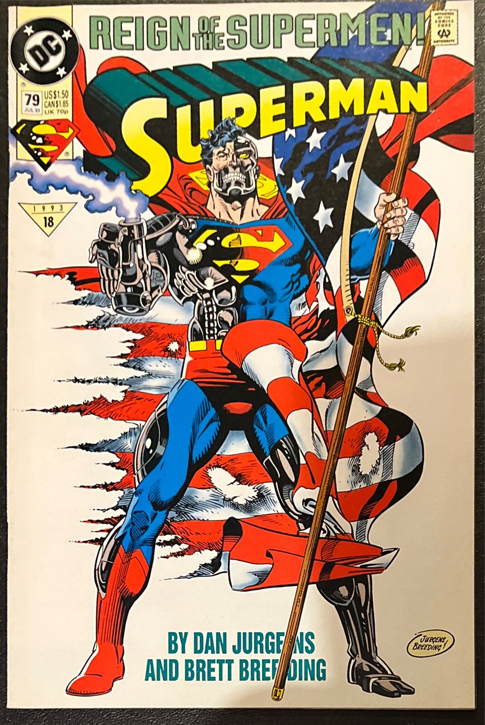 Superman (1986) - DC  Comics (79 - Jul 1993) comic book collectible [Barcode 761941200491] - Main Image 2