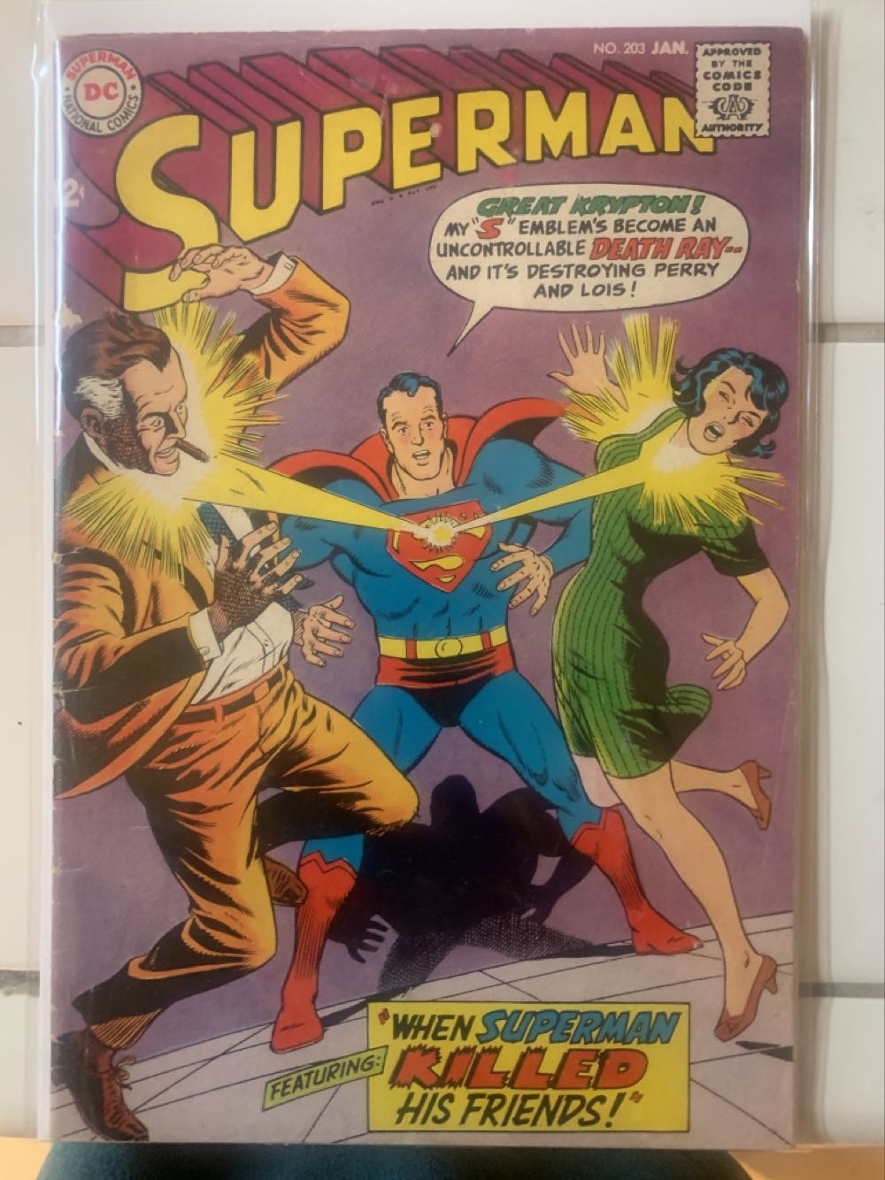 Superman - DC (203 - Jan 1968) comic book collectible [Barcode 761941200491] - Main Image 2