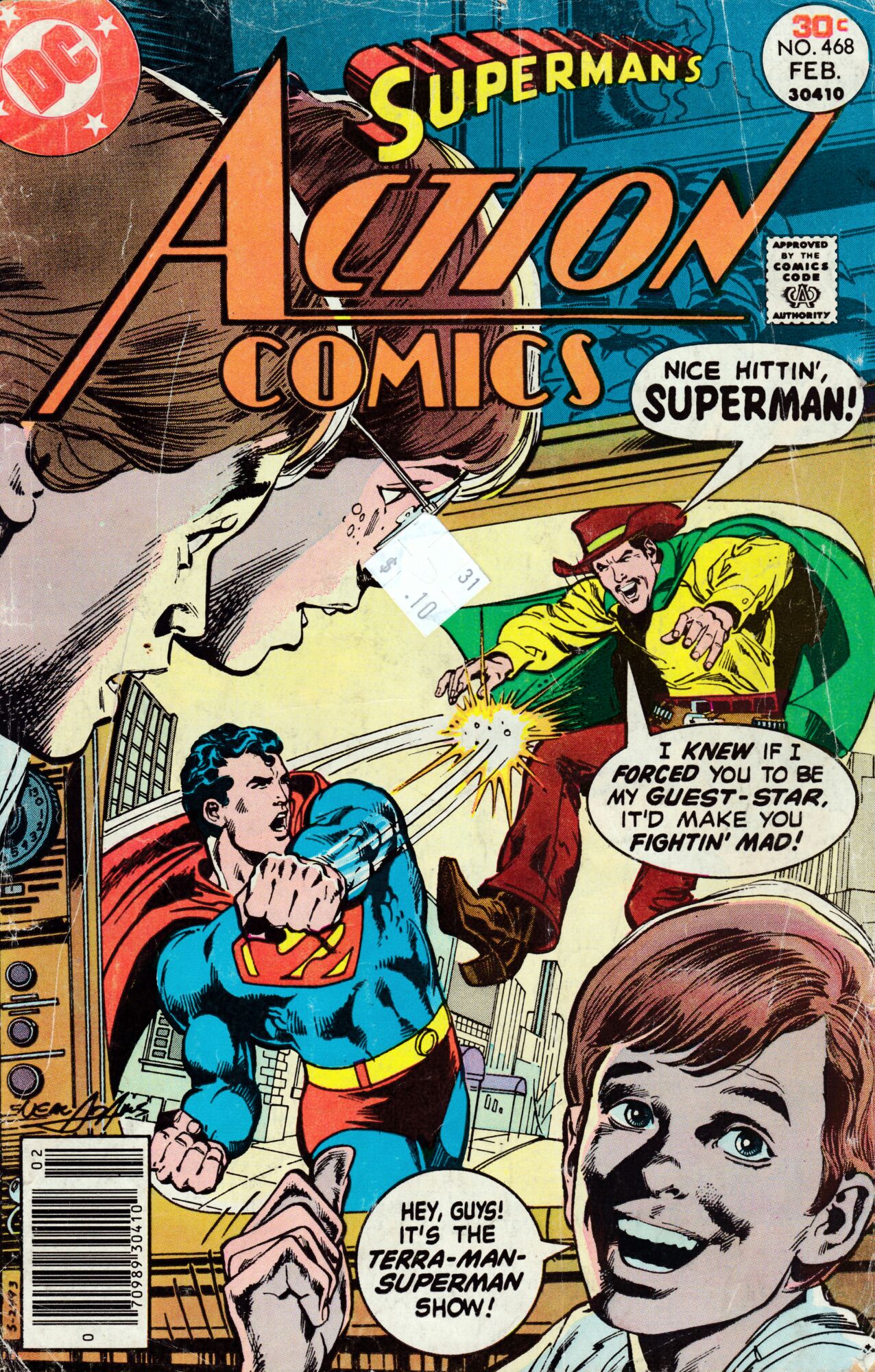 Action Comics - DC Comics (468 - Feb 1977) comic book collectible [Barcode 070989304109] - Main Image 1