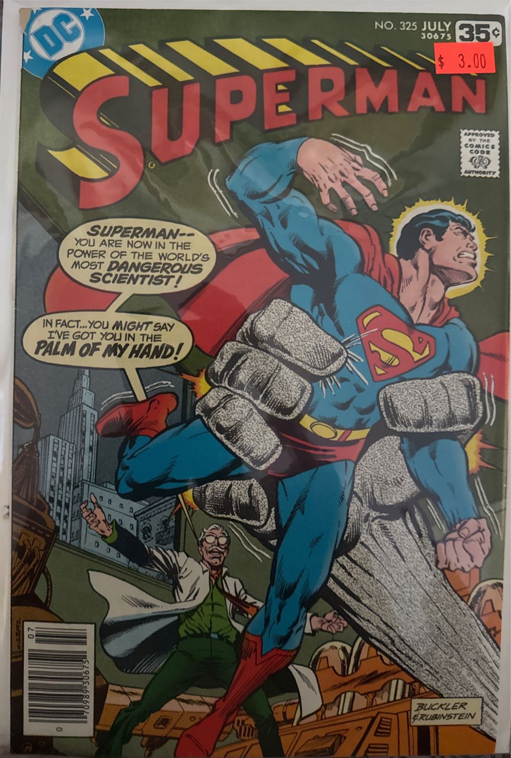 Superman - DC (Detective Comics) (325) comic book collectible [Barcode 761941200491] - Main Image 3