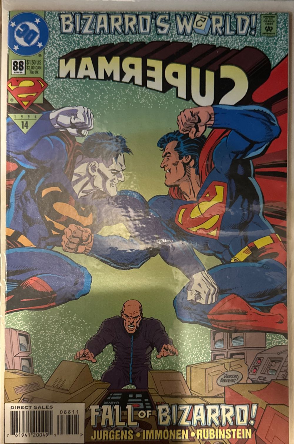 Superman - DC (88 - Apr 1994) comic book collectible [Barcode 76194120049108811] - Main Image 2