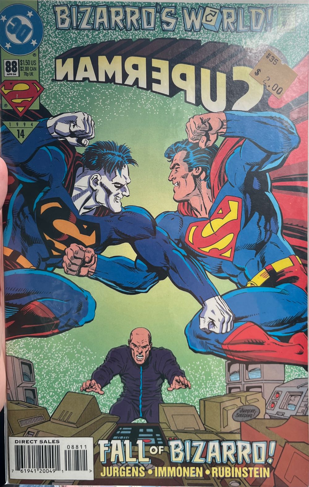Superman - DC (88 - Apr 1994) comic book collectible [Barcode 76194120049108811] - Main Image 3
