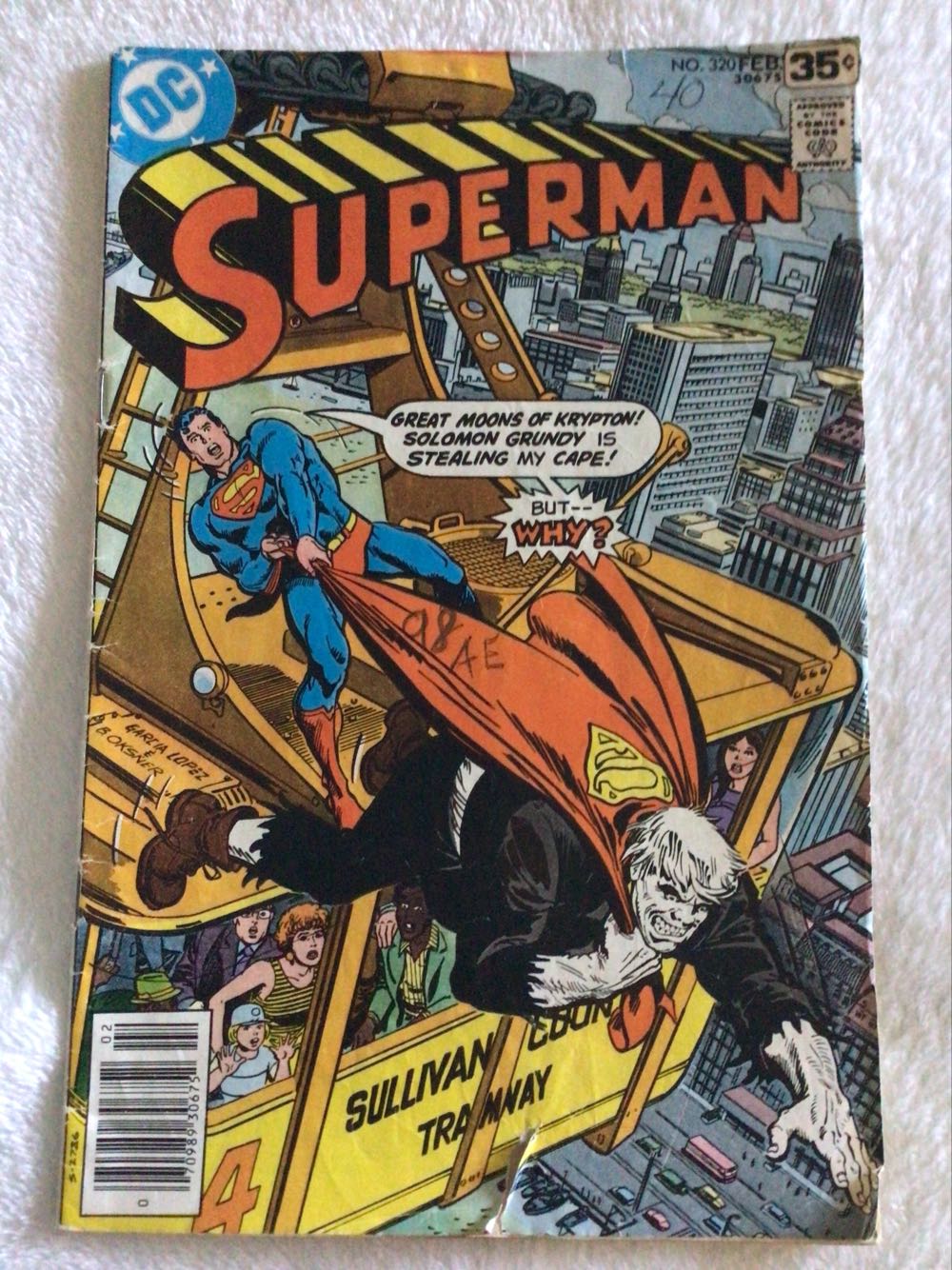 Superman (V1) - DC Comics (320 - Feb 1978) comic book collectible [Barcode 07098930675202] - Main Image 2