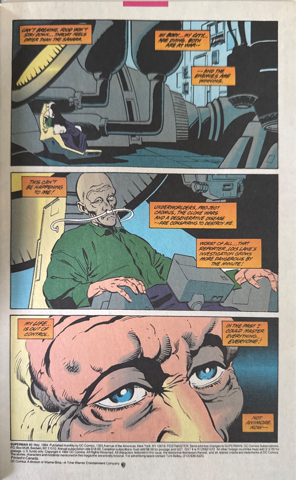 Superman Vol 2 - DC Comics (89 - May 1994) comic book collectible [Barcode 76194120049108911] - Main Image 2