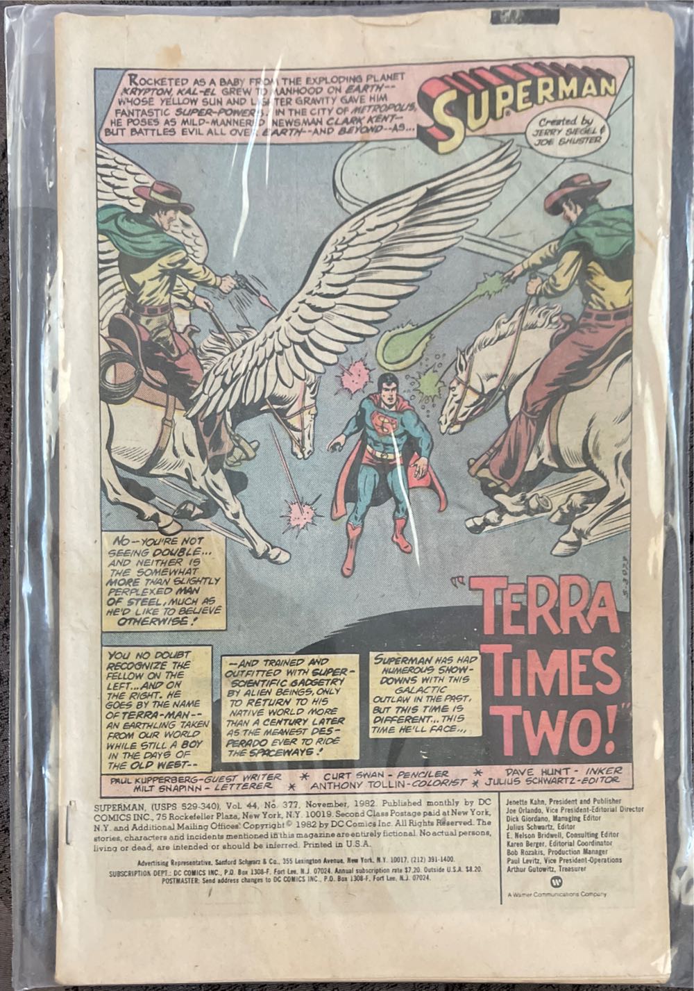 Superman - DC Comics (377 - Nov 1982) comic book collectible [Barcode 07098930675211] - Main Image 2