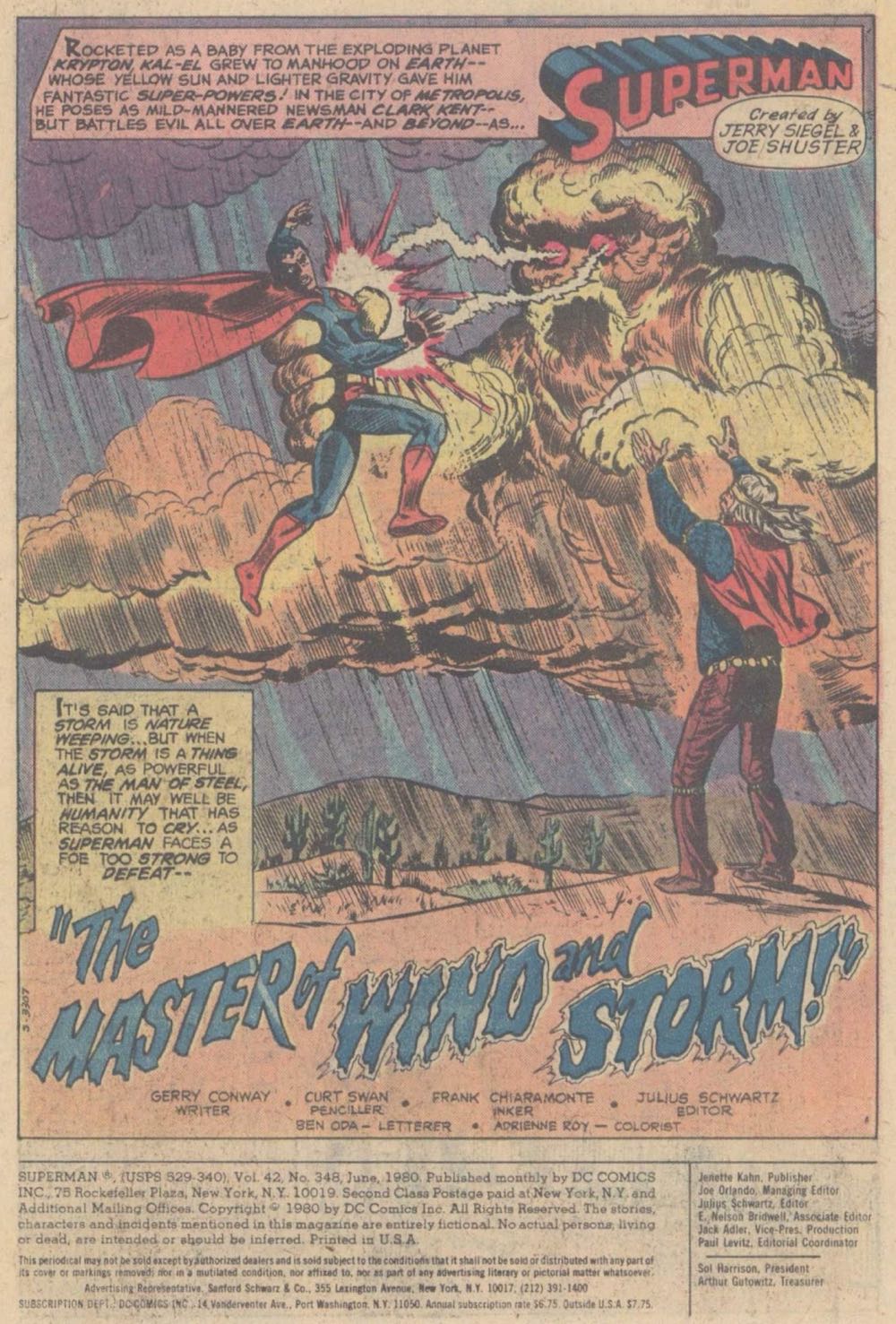 Superman (V1) - DC Comics (348 - Jun 1980) comic book collectible [Barcode 07098930675206] - Main Image 2