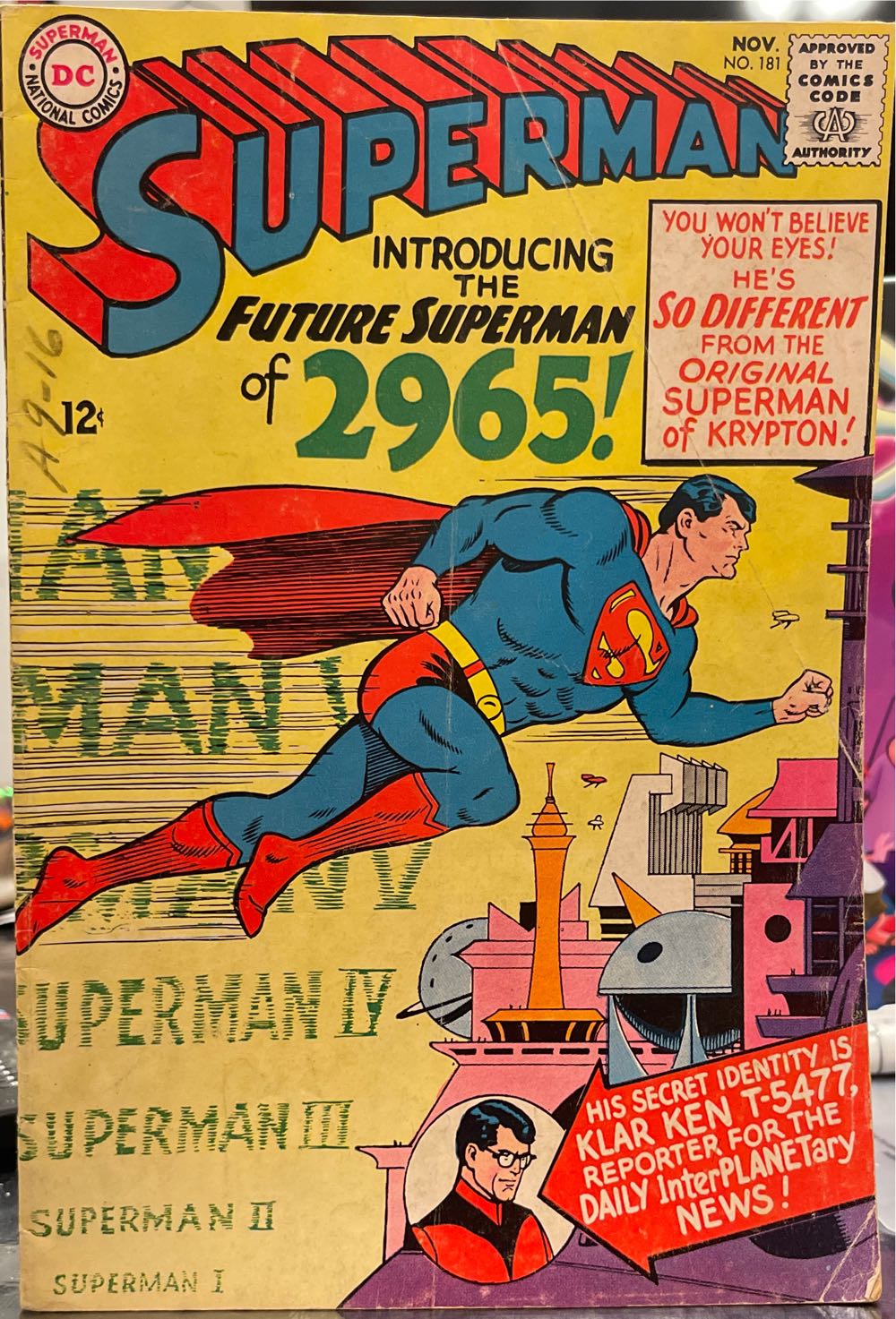 Superman - National Periodical Publications, Inc. (181 - Nov 1965) comic book collectible [Barcode 761941200491] - Main Image 2