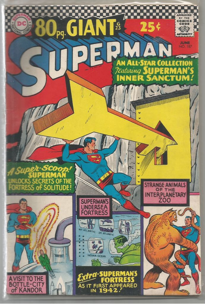 Superman - National Periodical Publications, Inc. (187 - Jun 1966) comic book collectible [Barcode 761941200491] - Main Image 1
