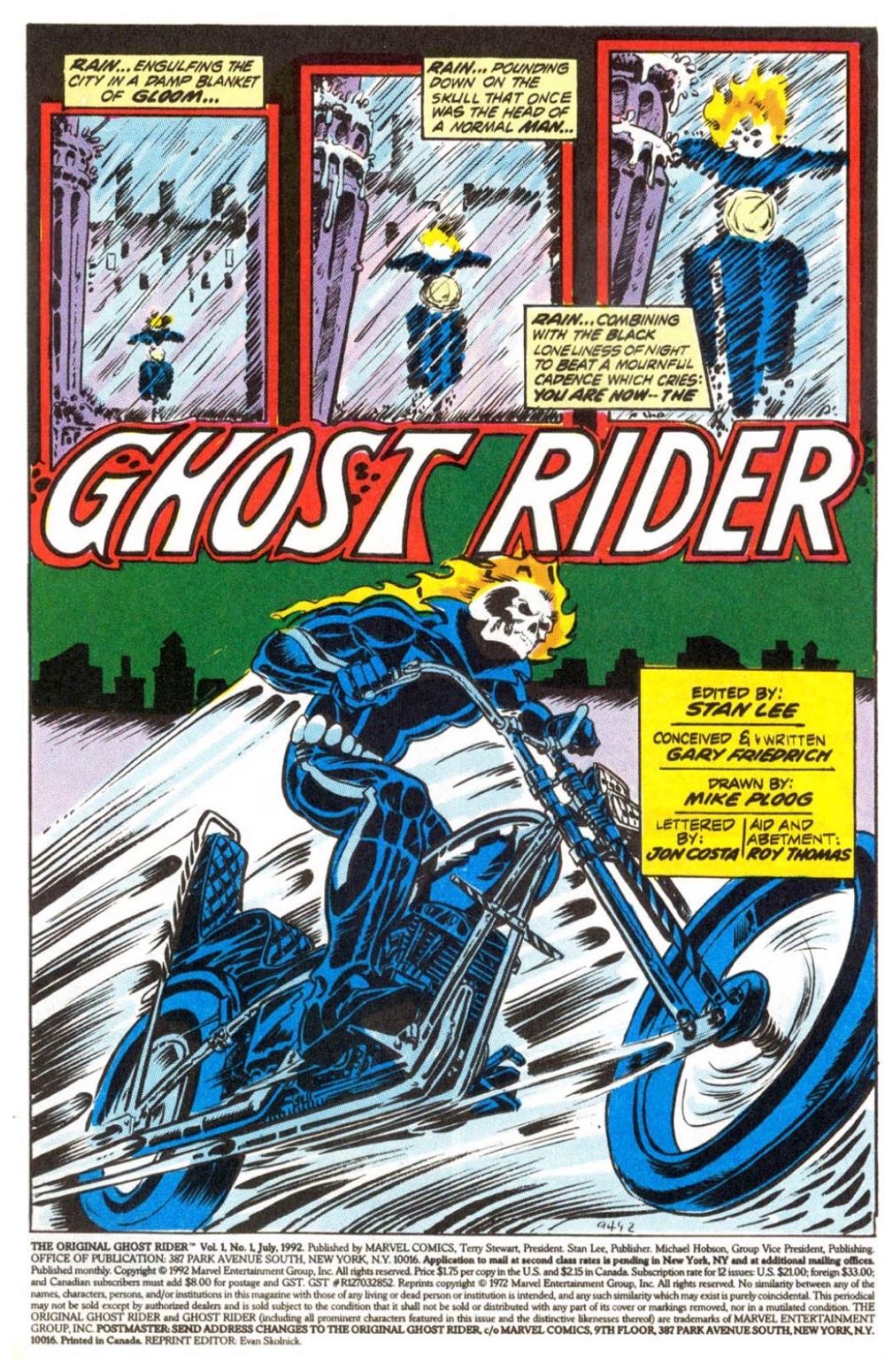 Ghost Rider - Marvel Comics (15 - Jul 1991) comic book collectible [Barcode 071486013174] - Main Image 4