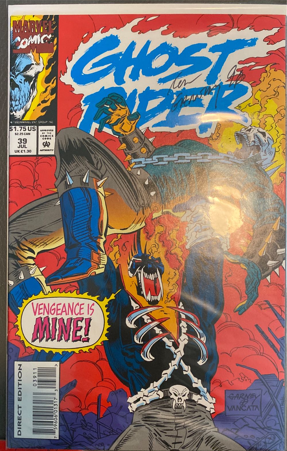 Ghost Rider: Vol. 3 - Marvel (39 - Jul 1993) comic book collectible [Barcode 759606013173] - Main Image 2