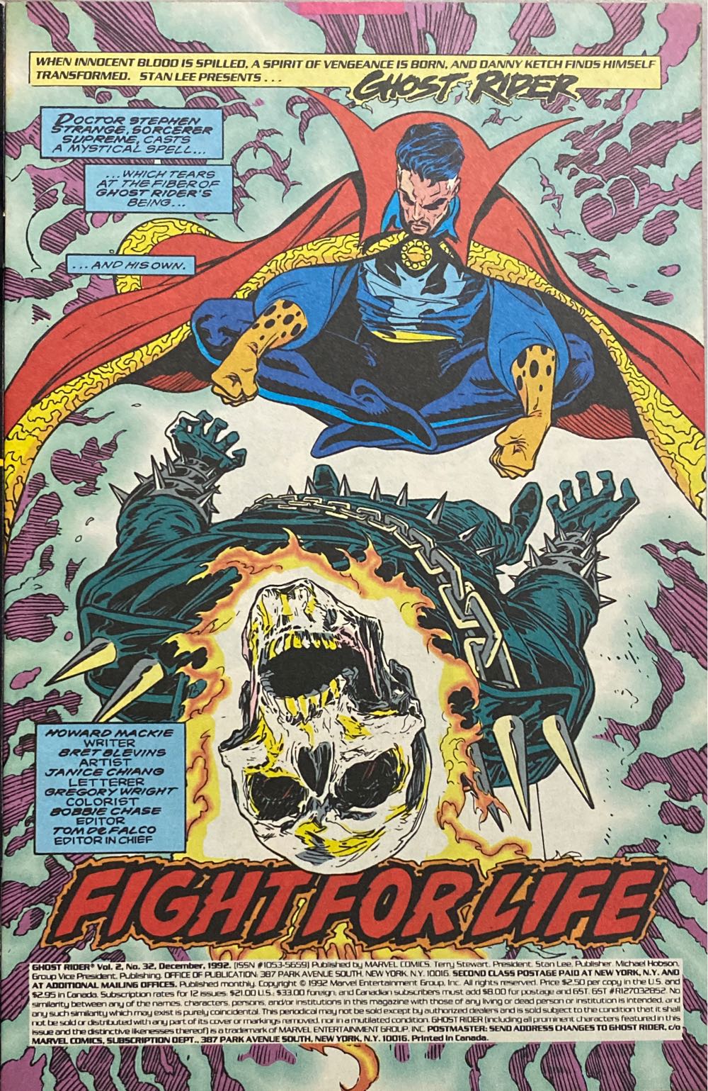 Ghost Rider (Vol 3 | 1990) - Marvel (32 - Dec 1992) comic book collectible [Barcode 071486013174] - Main Image 3