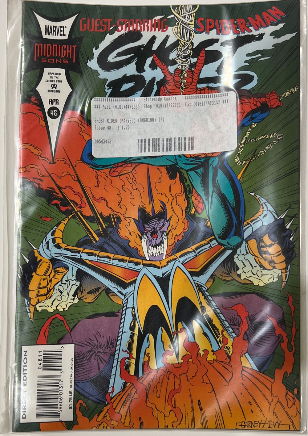 Ghost Rider (Vol 3) - Marvel (48 - Apr 1994) comic book collectible [Barcode 759606013173] - Main Image 2