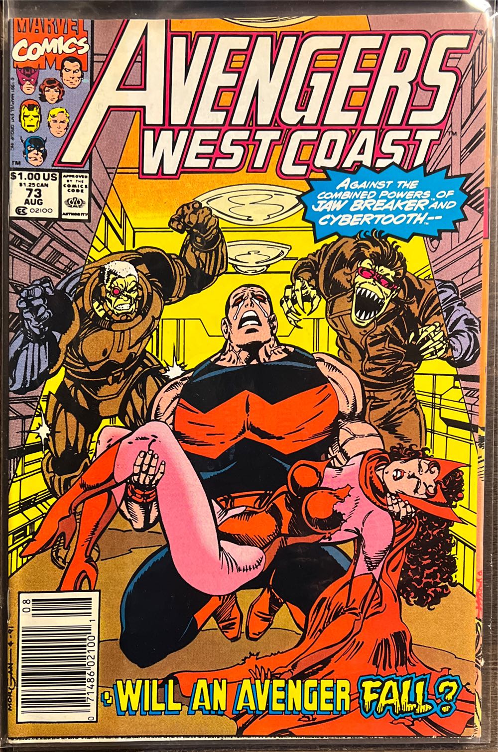 West Coast Avengers - Marvel Comics (73 - Aug 1991) comic book collectible [Barcode 759606021000] - Main Image 2