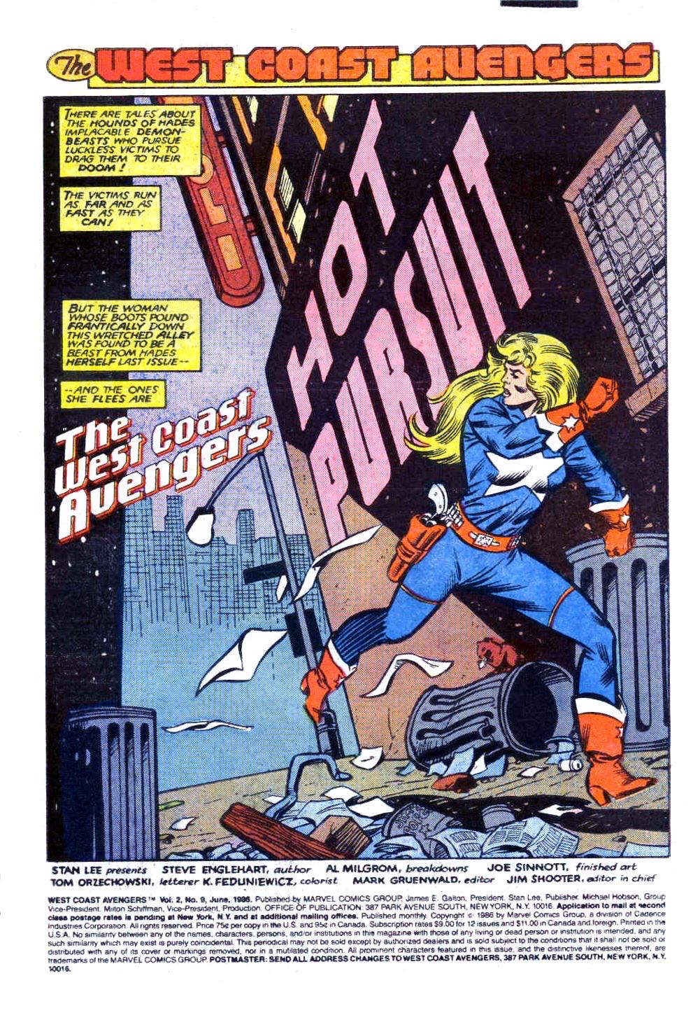 West Coast Avengers (Vol. 2) - Marvel Comics (9 - 06/1986) comic book collectible [Barcode 071486025375] - Main Image 4