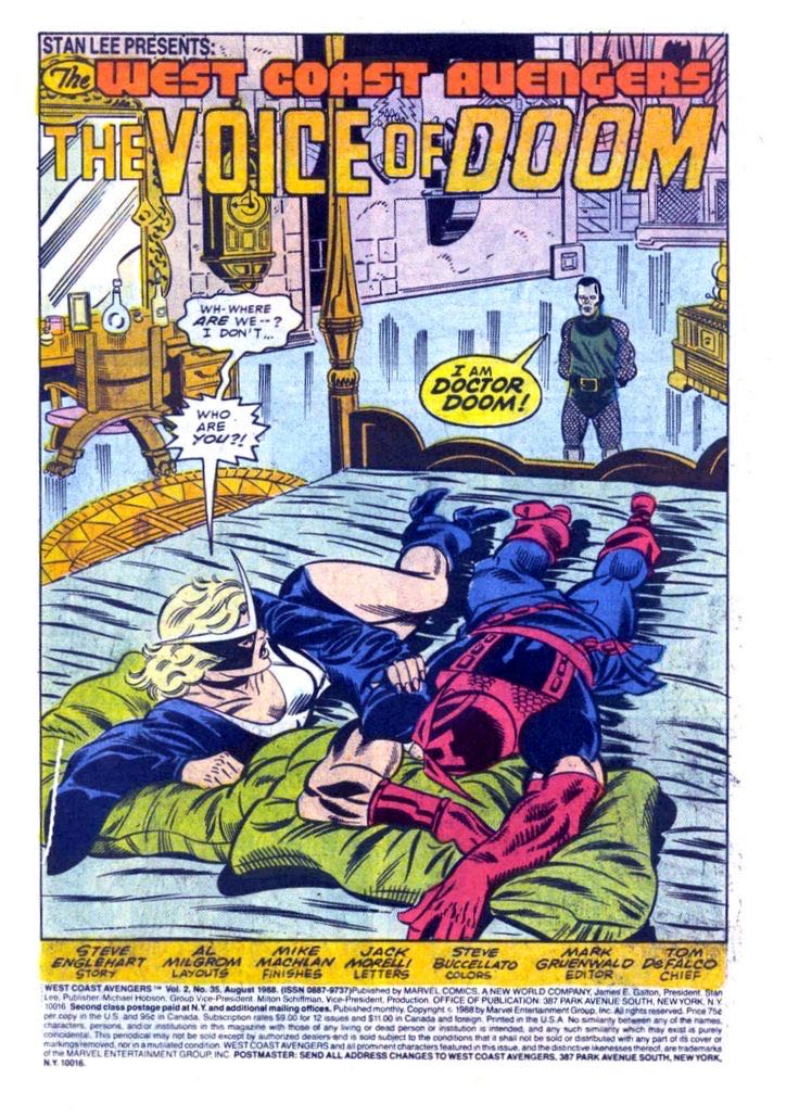 West Coast Avengers (Vol. 2) - Marvel Comics (35 - Aug 1988) comic book collectible - Main Image 2